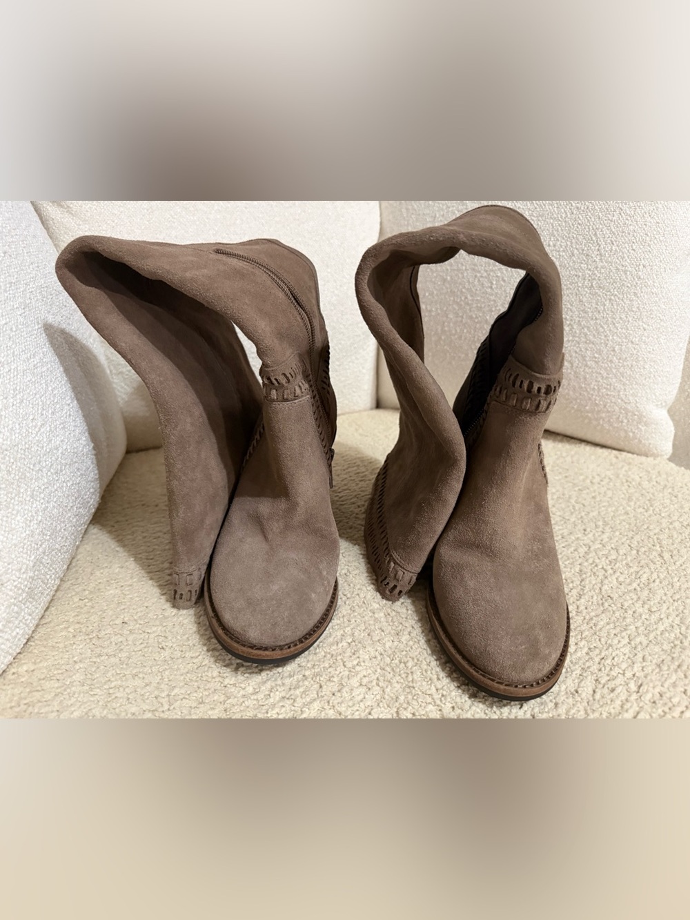 Vince Camuto Suede Mid-Calf Women's Boots - Taupe